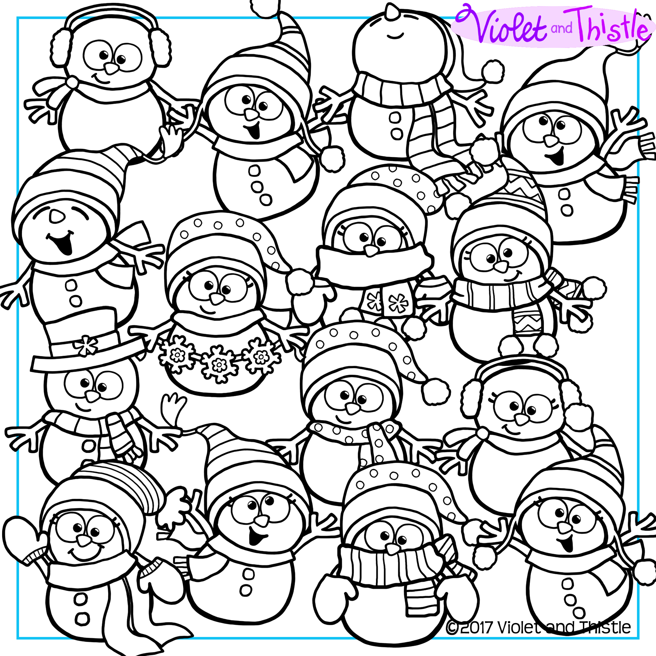 Snowman clipart super cute happy frosty winter snowmen fun friends in top hats mittens clip art made by teachers