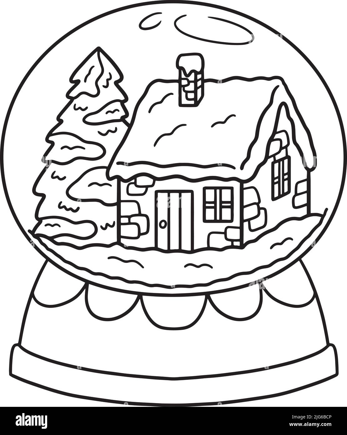 Snow globe black and white stock photos images