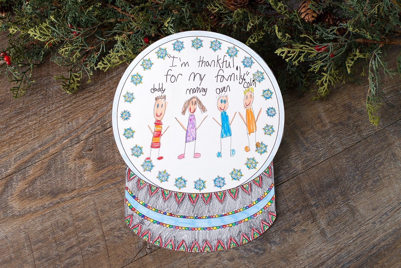 The prettiest snow globe coloring page for kids