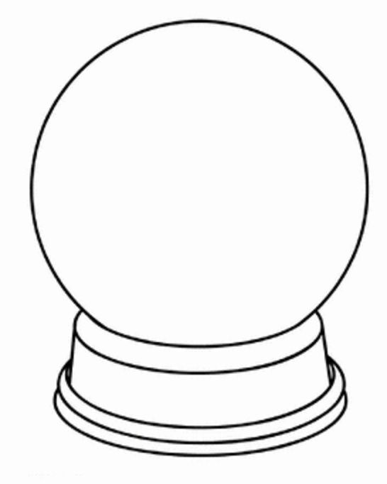 Snowglobe coloring pages