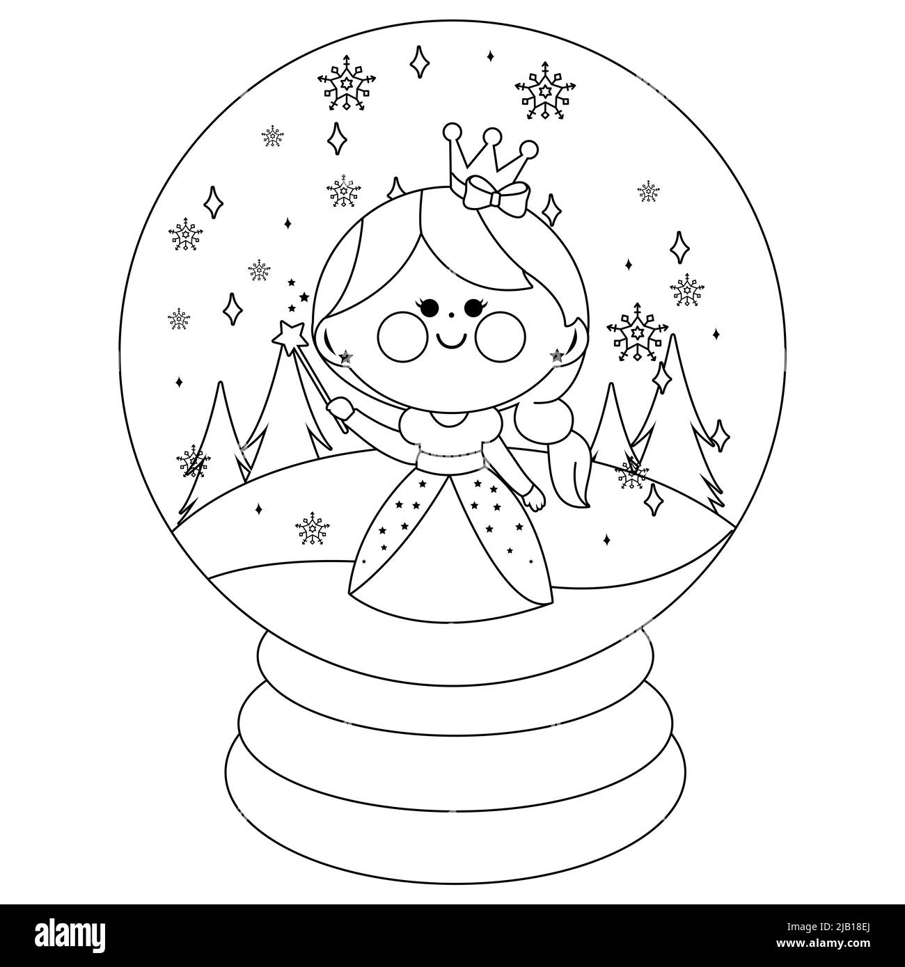 Snowglobe black and white stock photos images