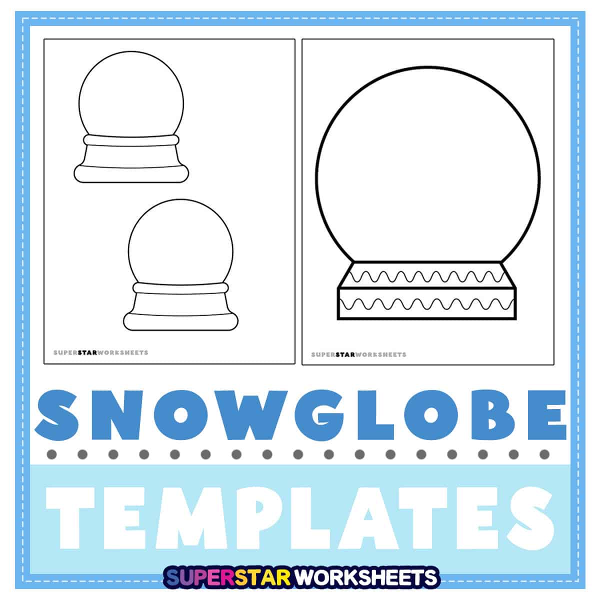 Snow globe templates