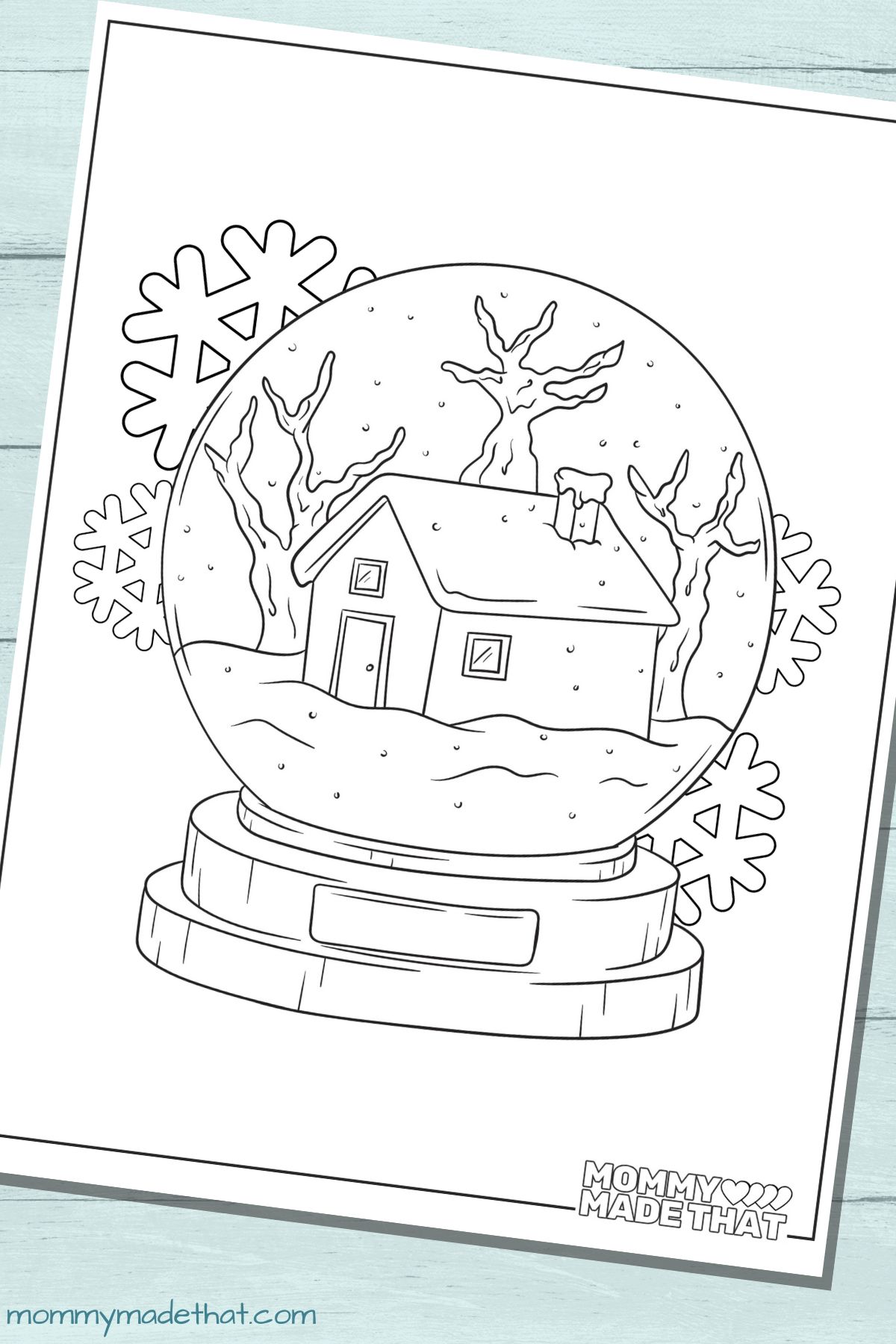 Adorable free snow globe coloring pages