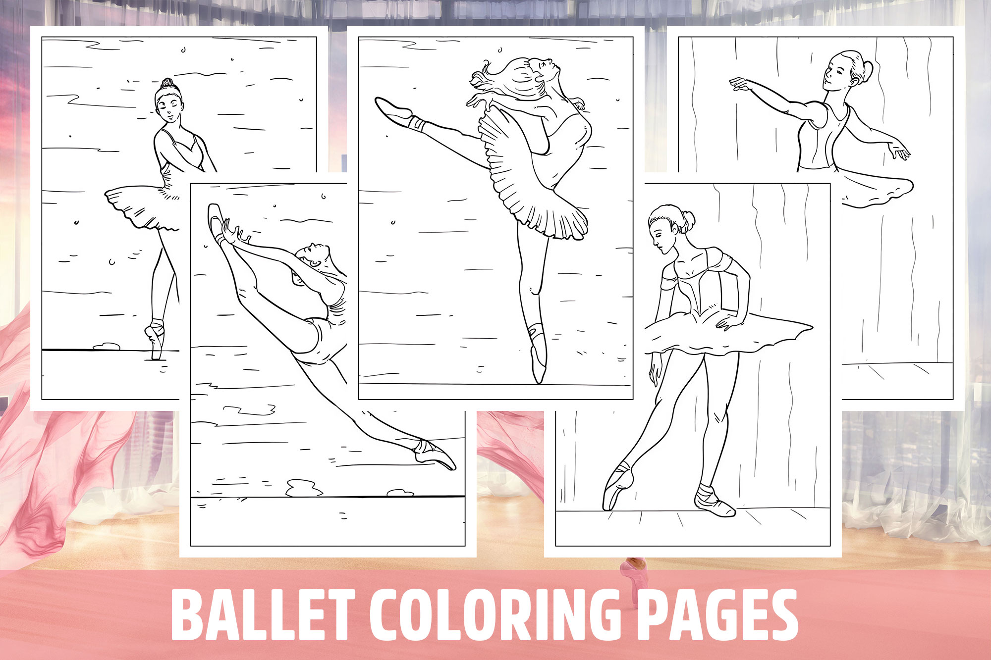 Ballet coloring pages for kids girls boys teens birthday school activity made by teachers