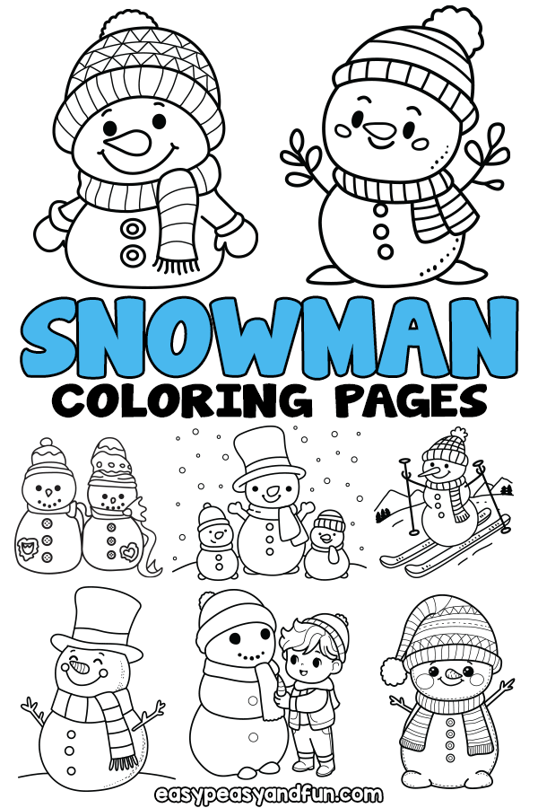 Printable snowman coloring pages