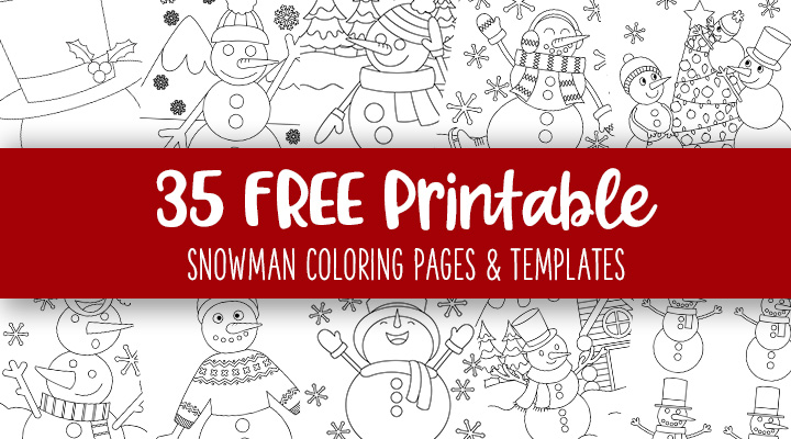 Snowman coloring pages templates