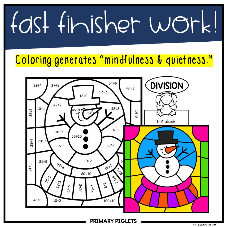 Winter color by number division facts winter color by code division winter coloring pages made by teachers