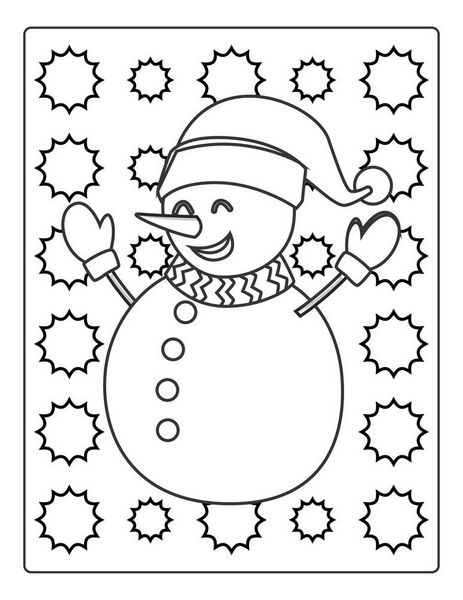 Snowman coloring pages to print