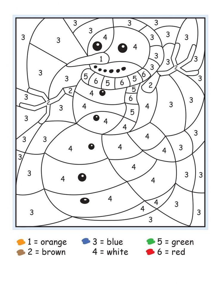 Easy color by number for preschool and kindergarten christmas coloring pages math coloring worksheets christmas color by number