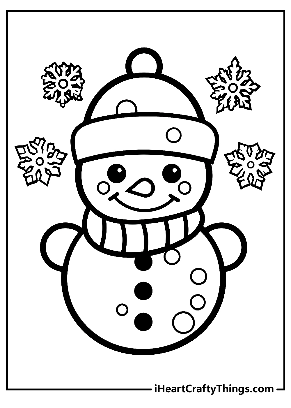 Snowman coloring pages free printables