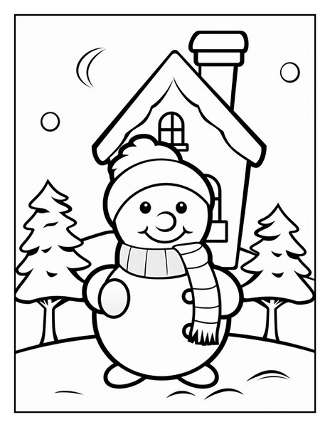 Snowman coloring pages to print