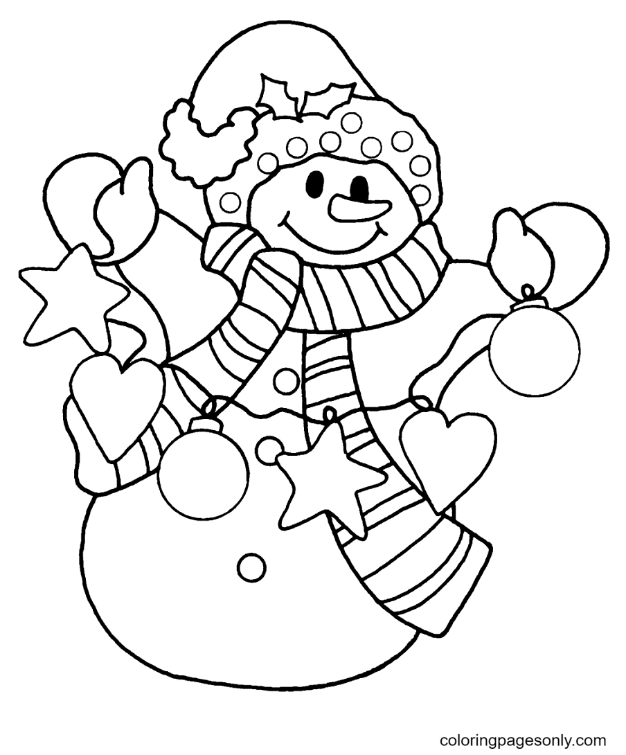 Snowman coloring pages printable for free download