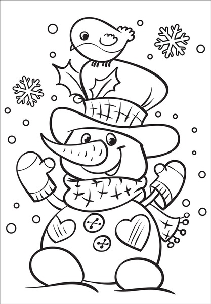 Thousand christmas coloring page snowman royalty