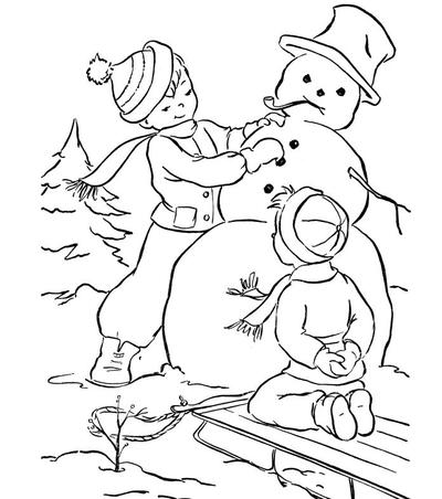 Snowman coloring page