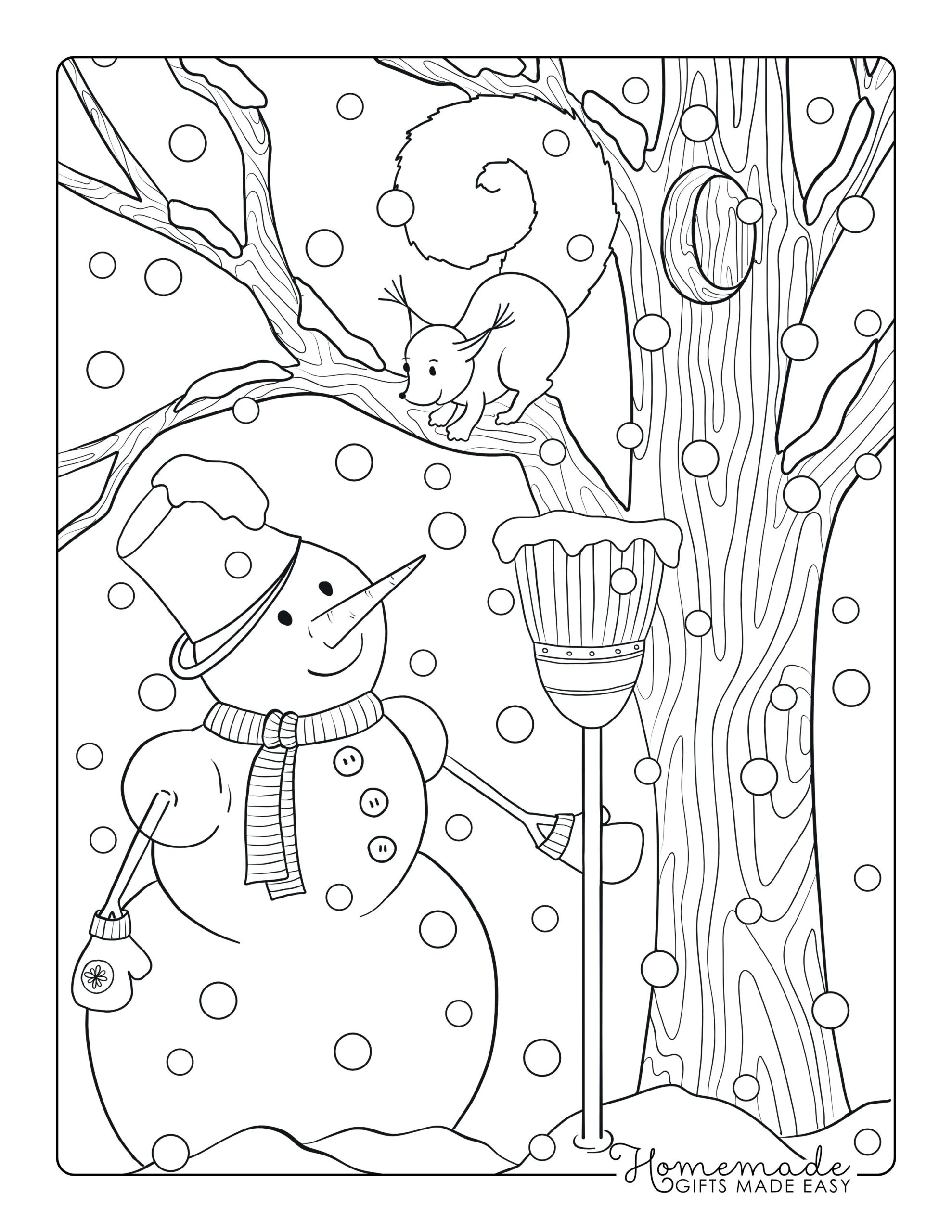 Printable snowman coloring pages anyone can enjoy