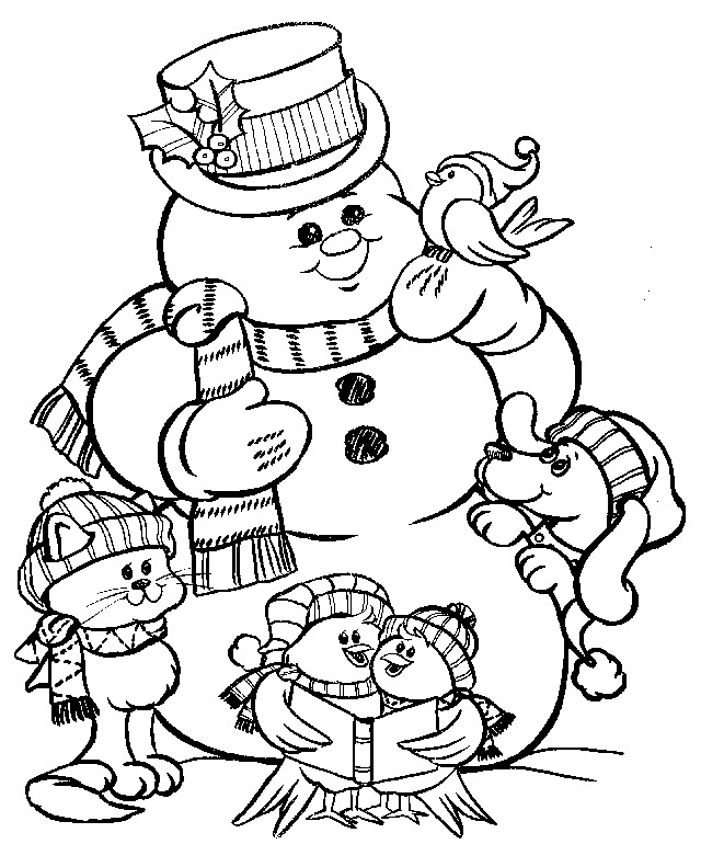 Free printable snowman coloring pages for kids