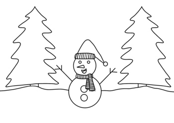 Snowman christmas coloring sheet for kids by sinedigitaldesigns tpt