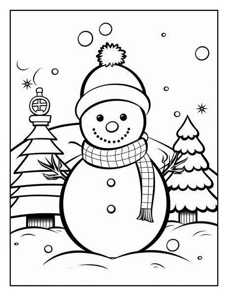 Snowman coloring pages to print