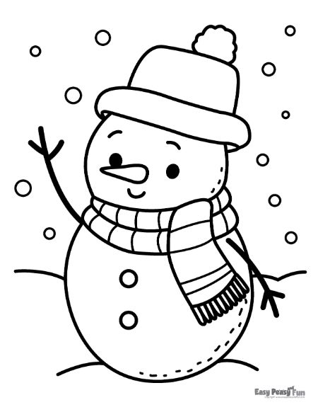 Printable snowman coloring pages