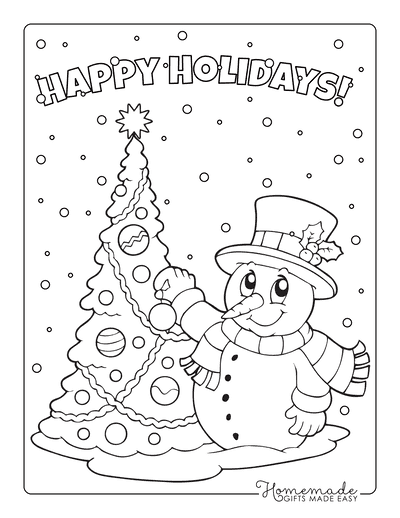 Best snowman coloring pages for kids adults