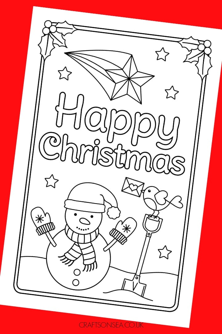 Lor in christmas card free snowman design