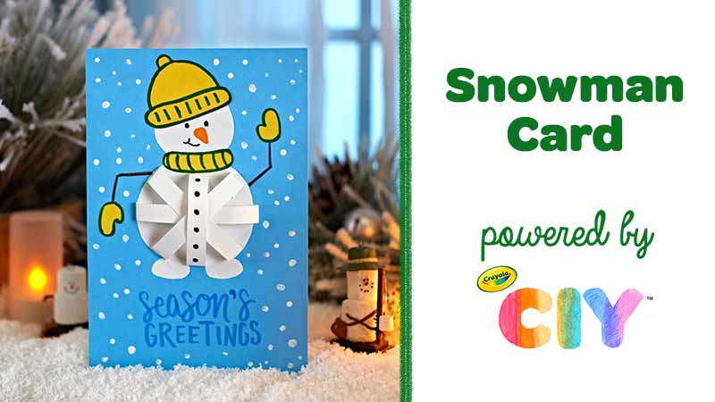 Snowman christmas card idea crafts ciy diy crafts for kids and adults