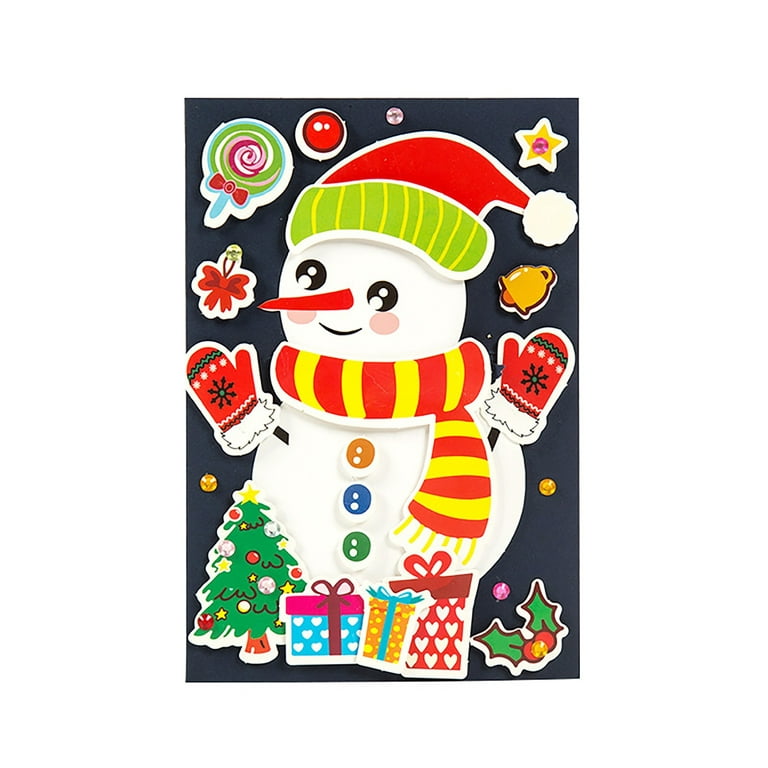 Bulk birthday cards with greeting inside happy birthday flowers christmas greeting card christmas snowman decoration diy creative sticker children handstick material bag toy kids birthday set