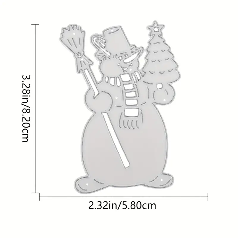 Snowman christmas greeting card diy embossing template metal