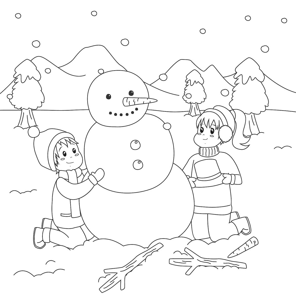 Snowman coloring pages printable coloring pages of snowmen for kids printables mom