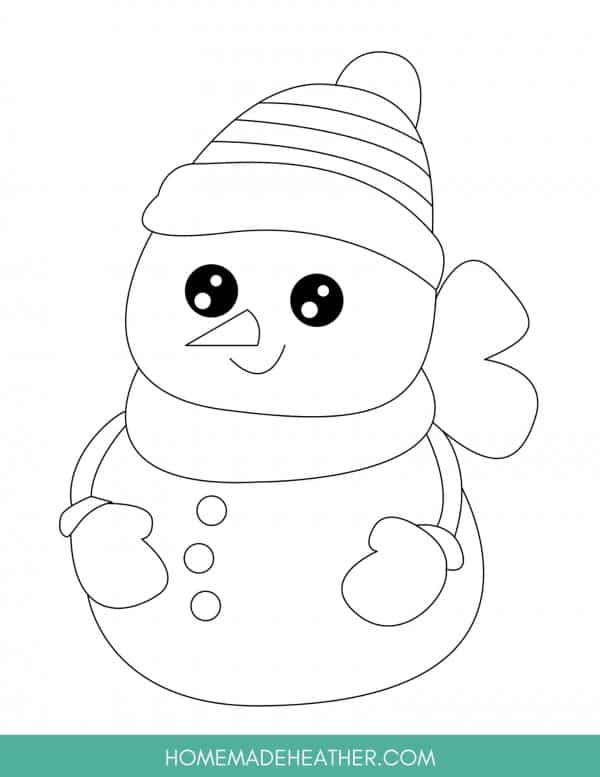 Free printable snowman coloring pages homemade heather