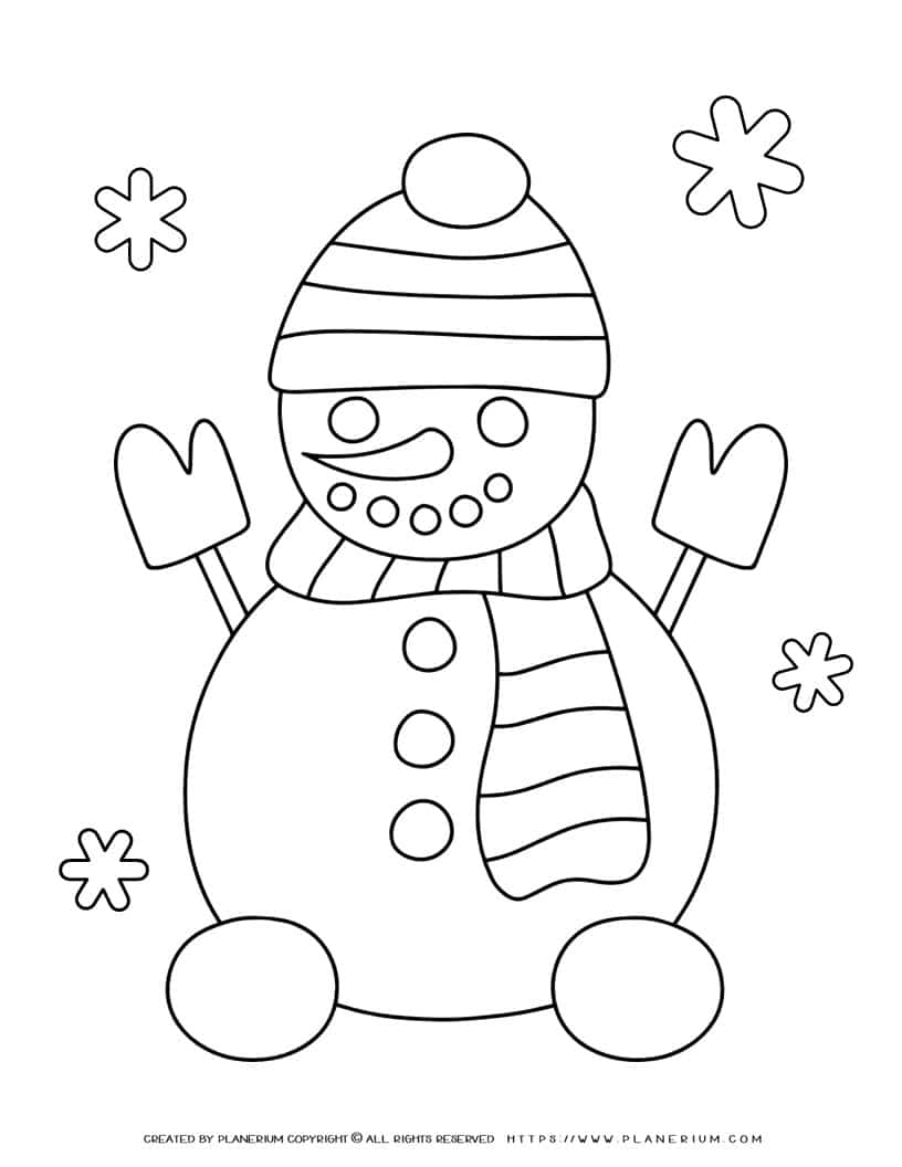 Winter coloring page