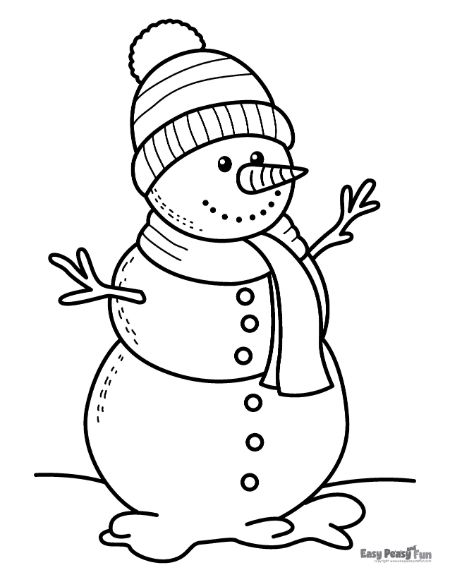 Printable snowman coloring pages