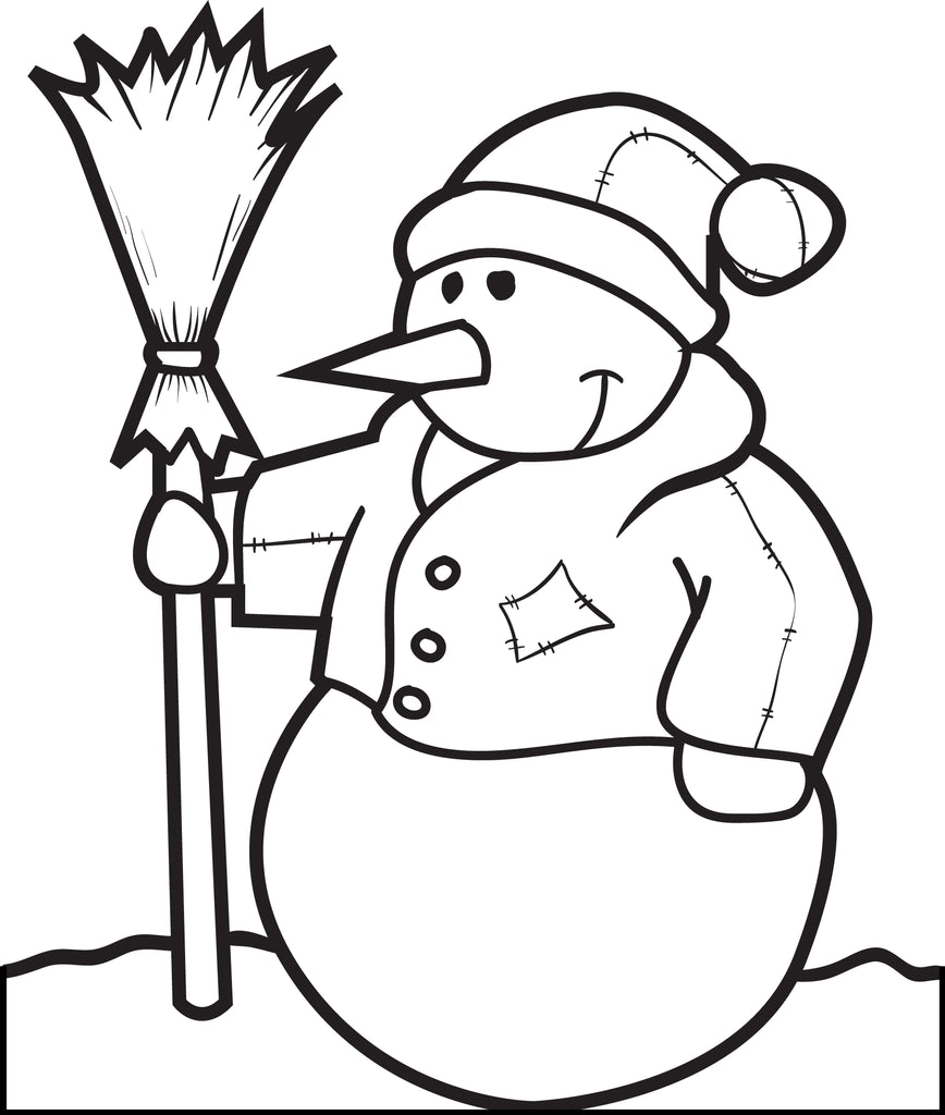 Printable snowman coloring page for kids â