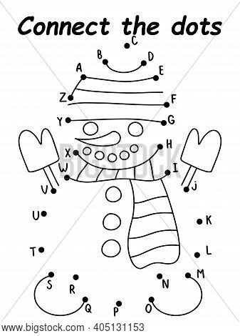 Connect dots snowman vector photo free trial bigstock