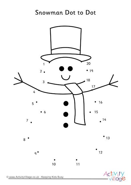 Snowman dot to dot christmas worksheets preschool christmas preschool learning activities