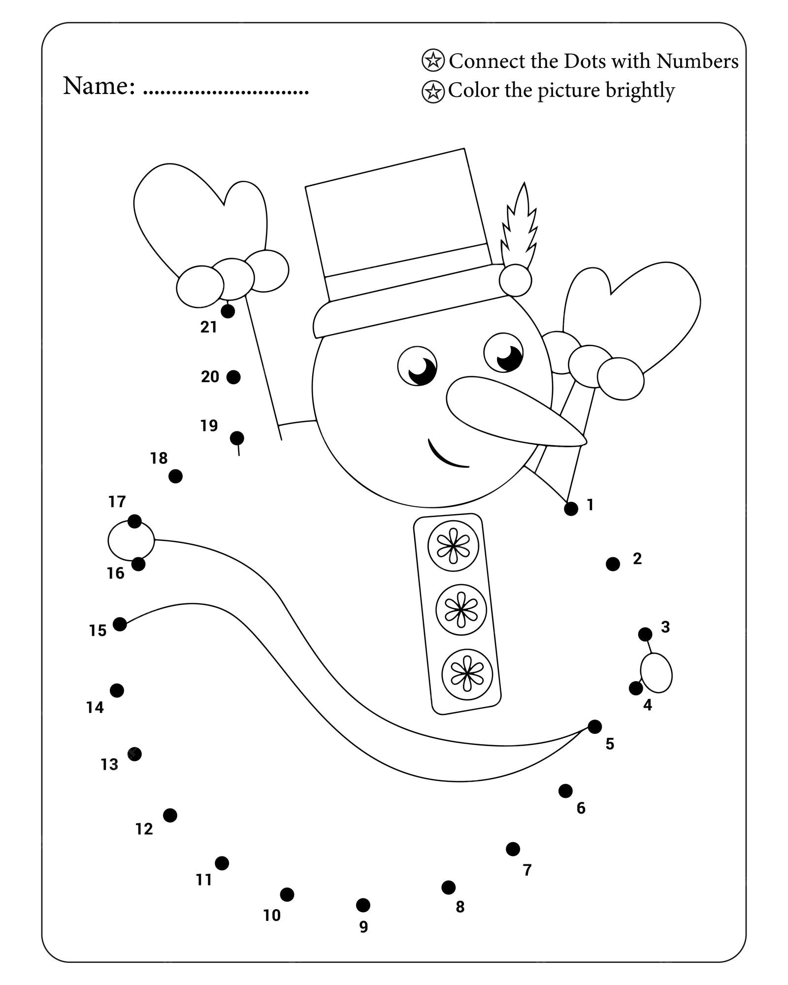 Premium vector dot to dot christmas coloring page