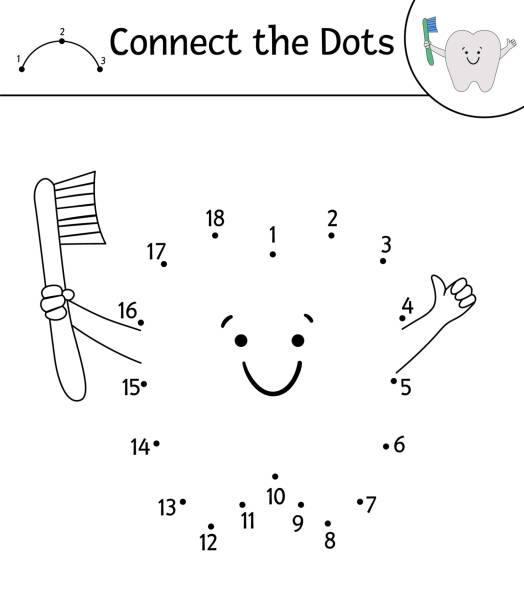 Connect the dots coloring book stock illustrations royalty