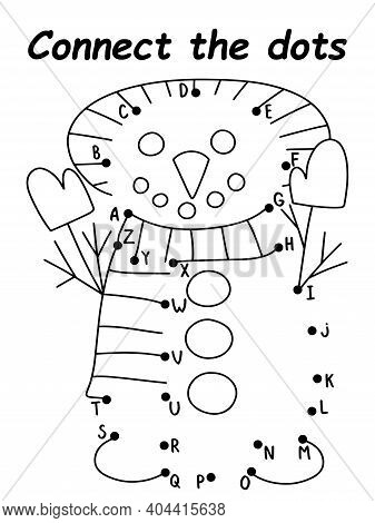 Snowman connect dots vector photo free trial bigstock