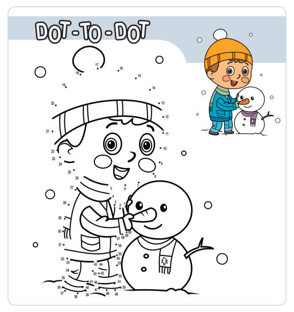 Connect the dots coloring book stock illustrations royalty