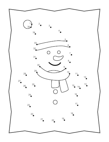 Premium vector christmas dot to dot connect the dot coloring pages