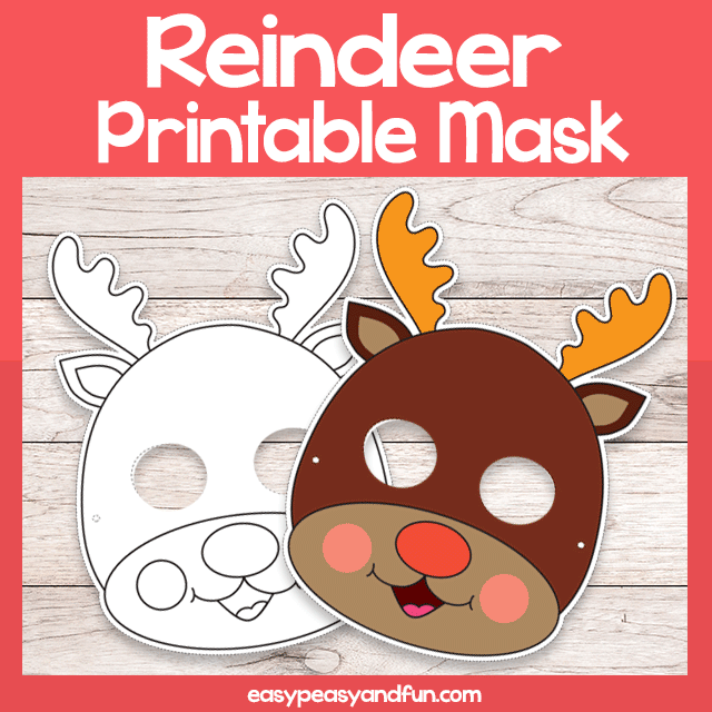 Printable reindeer mask template â easy peasy and fun hip