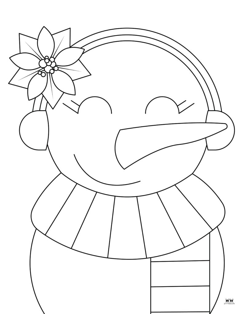 Snowman coloring pages templates