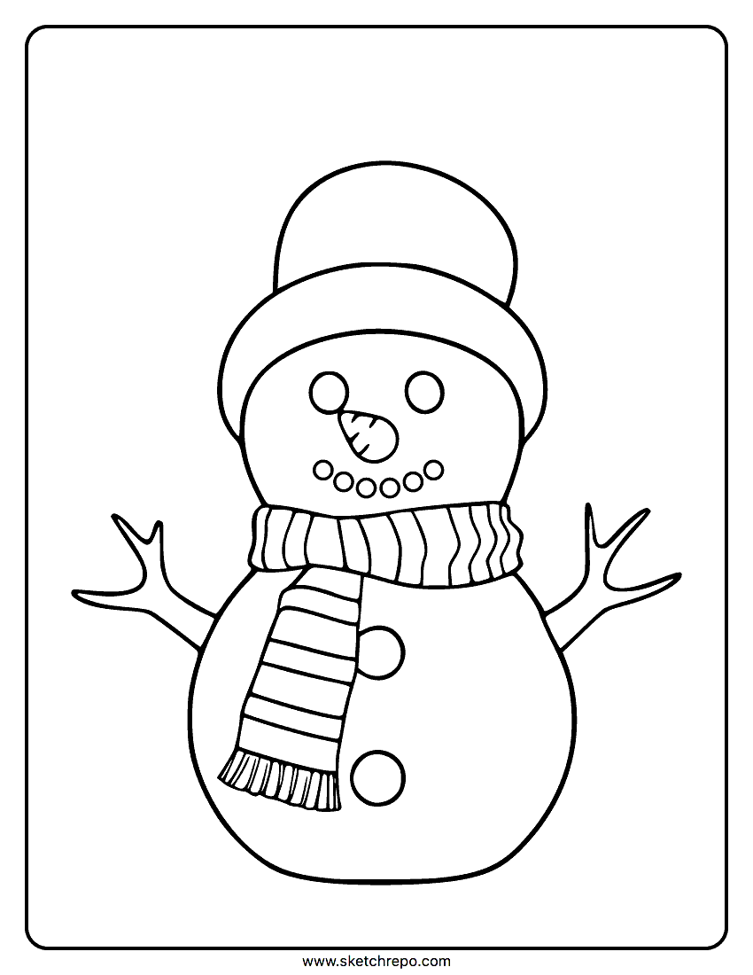 Snowman coloring pages â sketch repo