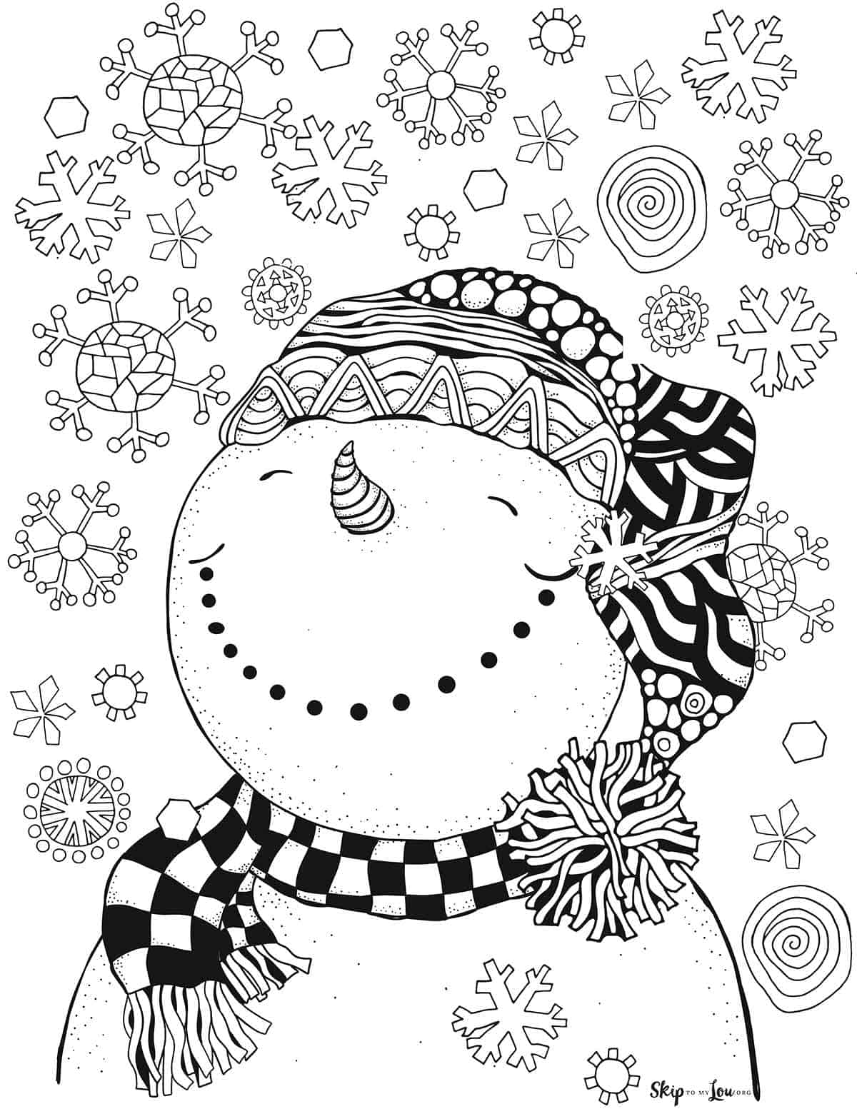 Snowman coloring pages skip to my lou