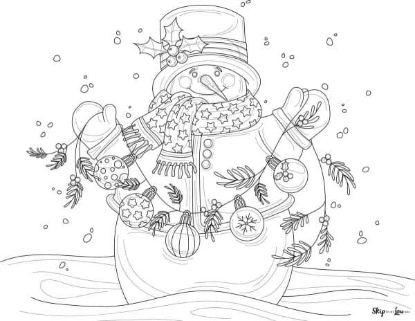 Snowman coloring pages skip to my lou