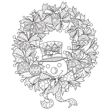 Adult coloring pages christmas cliparts stock vector and royalty free adult coloring pages christmas illustrations