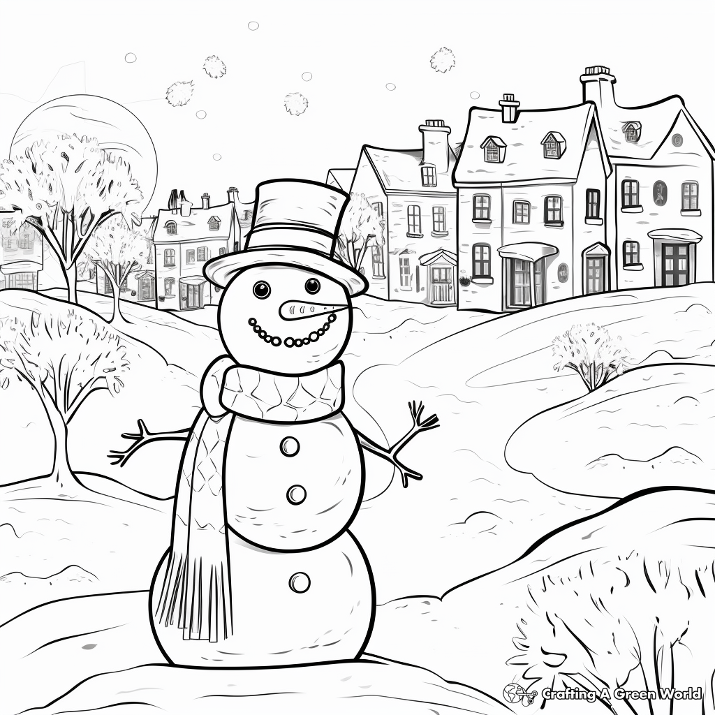 Snowman coloring pages