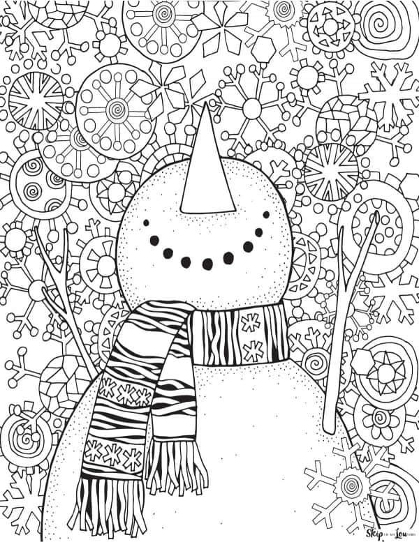 Snowman coloring pages skip to my lou