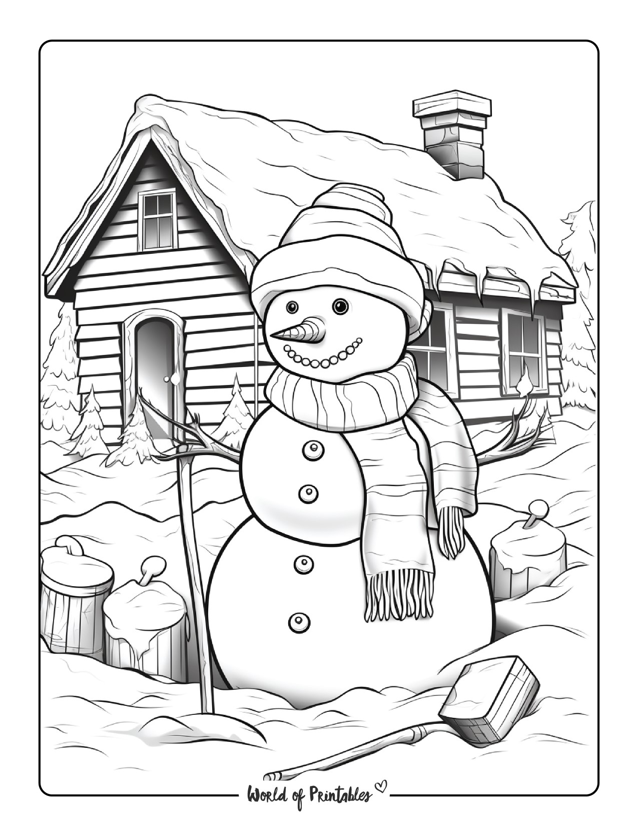 Snowman coloring pages