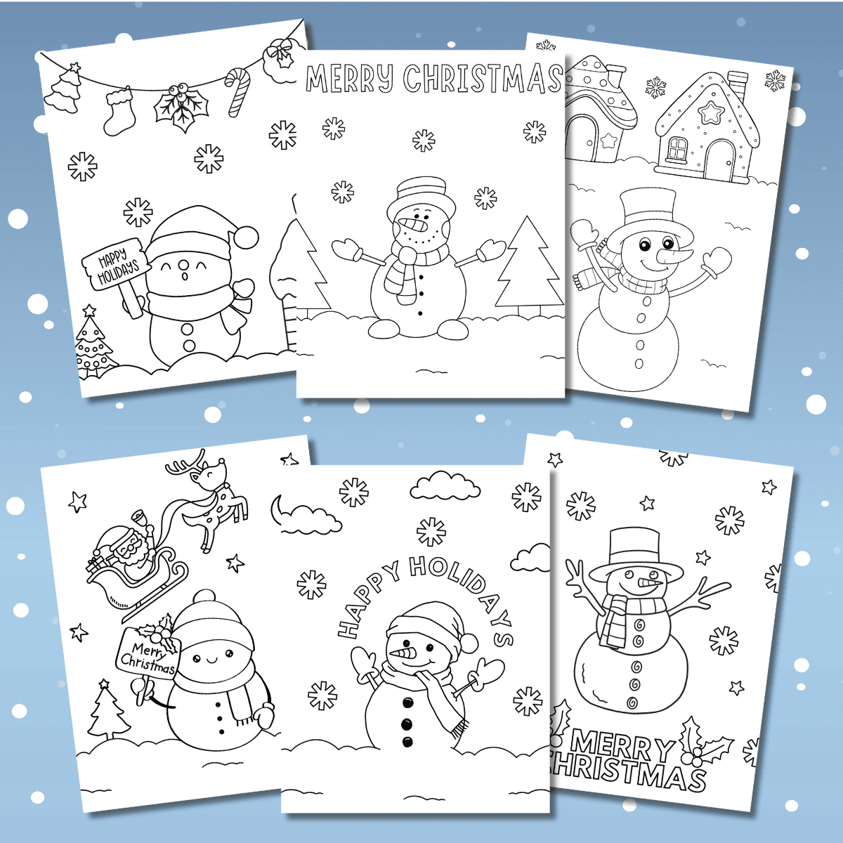 Free printable snowman coloring pages for kids